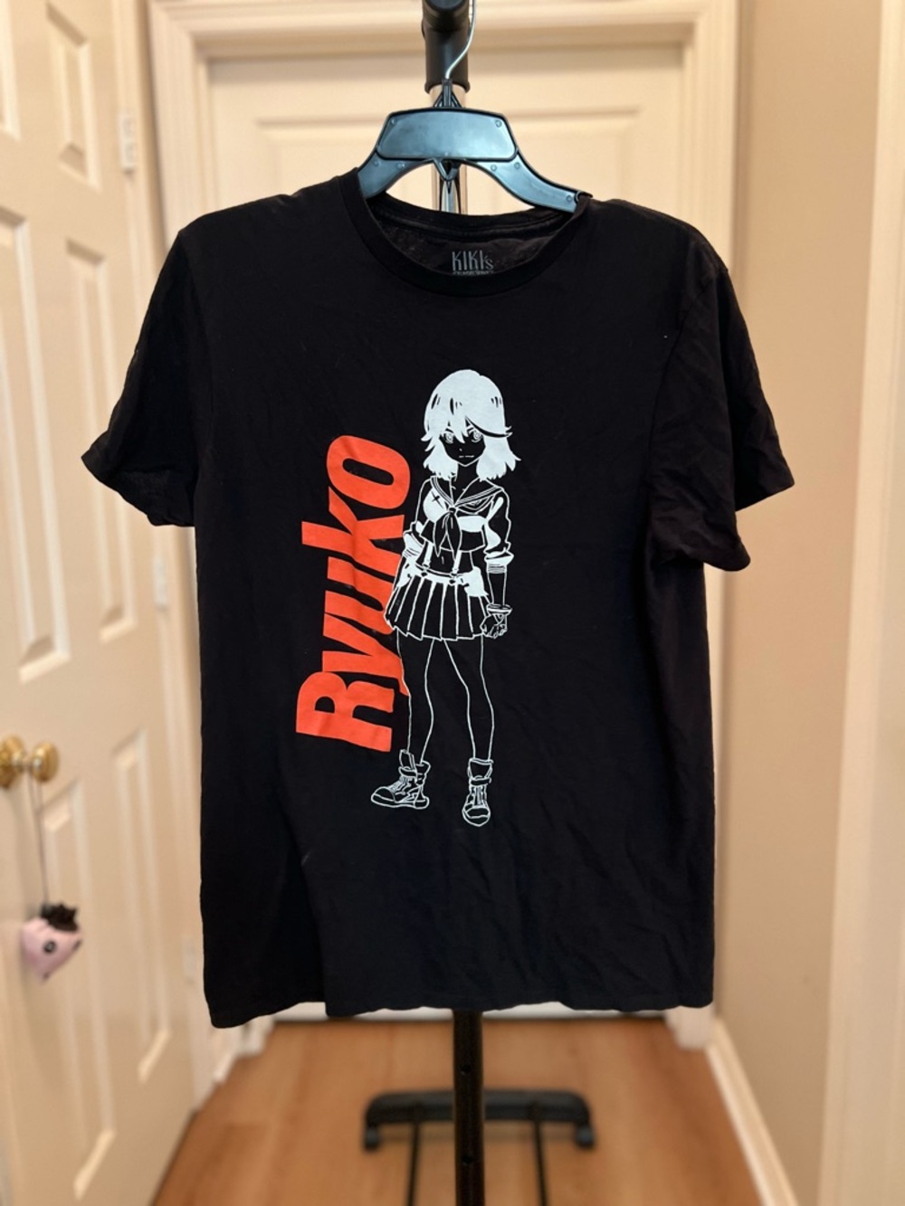 Black Ryuko Graphic Short Sleeve Tee with Red Accent